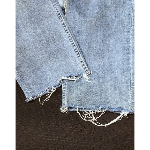 Gap Women Cigarette Skinny Jeans Size 10 Blue Stretch Distressed Denim Buttonfly - Picture 4 of 12